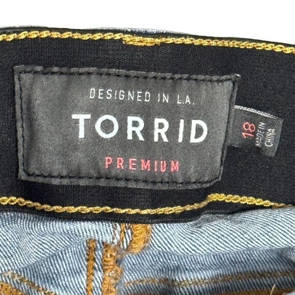 Torrid Womens Plus Size 18‎ Premium Stretch Distressed Bombshell Skinny Jeans - Picture 4 of 7